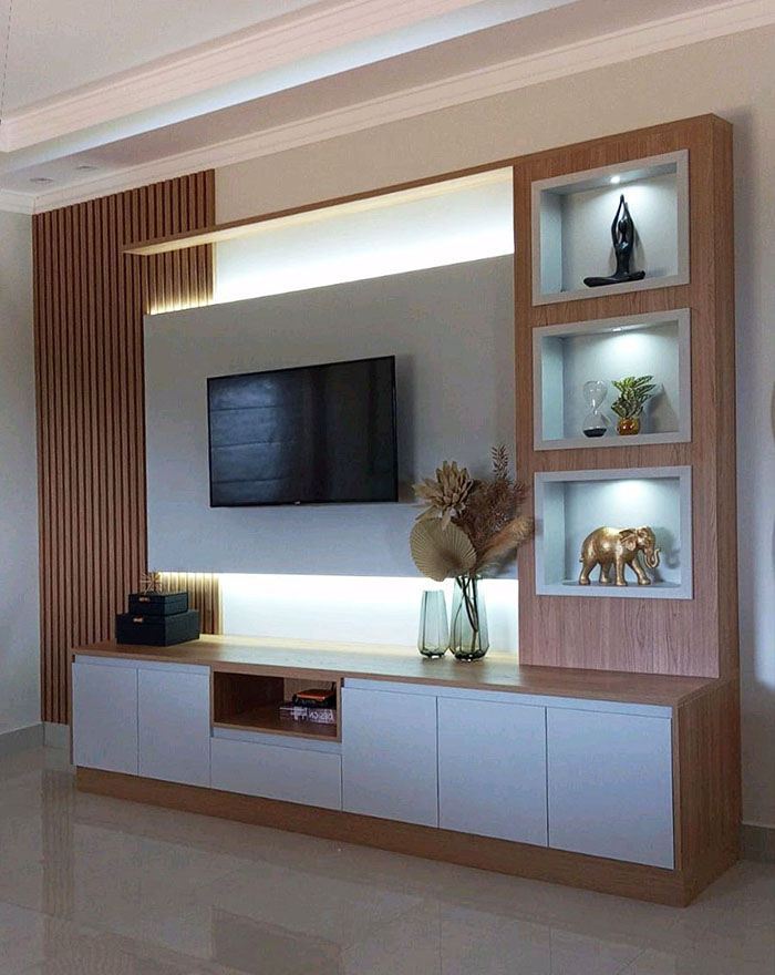 Kệ tivi phòng khách gỗ công nghiệp